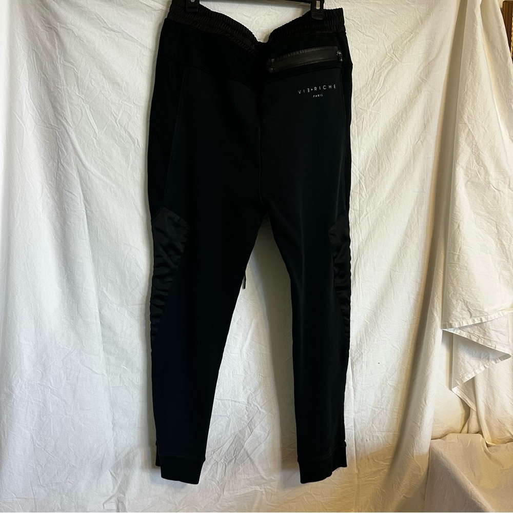 Paris Men's Black Jogger Sweatpants - Picture 5 of 11
